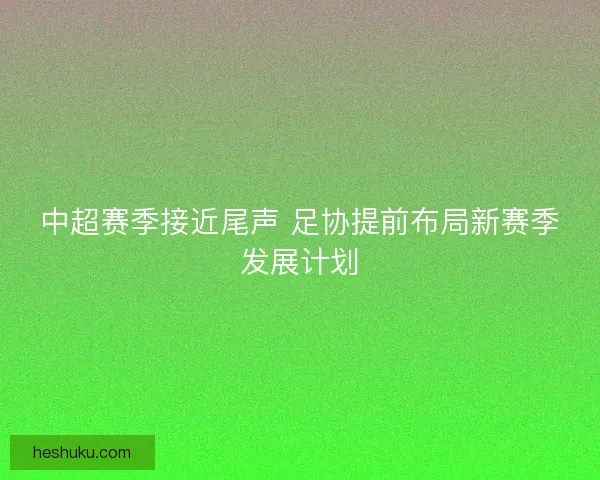 中超赛季接近尾声 足协提前布局新赛季发展计划